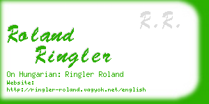 roland ringler business card
